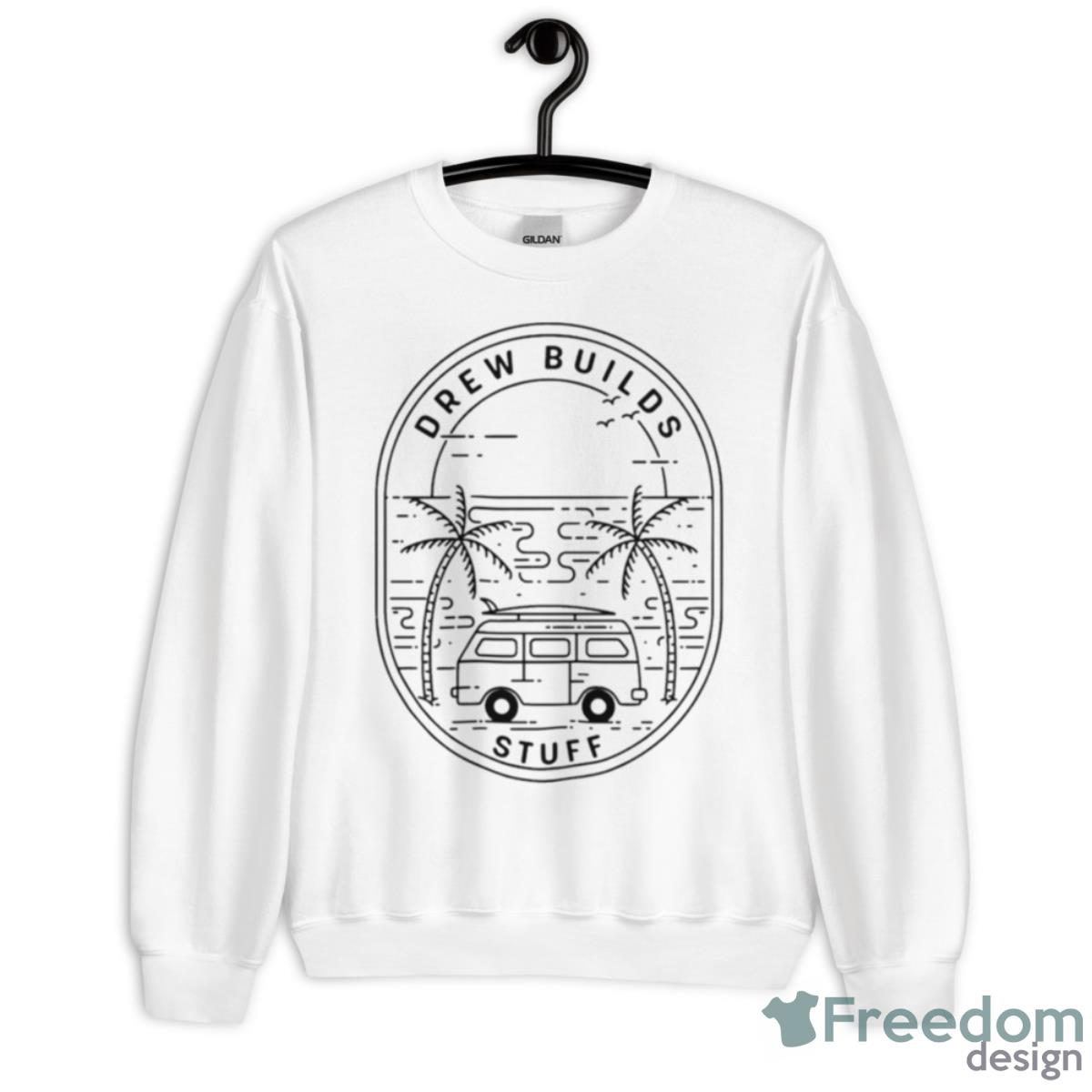 Van Camper Drew Builds Stuff Shirt - Unisex Heavy Blend Crewneck Sweatshirt