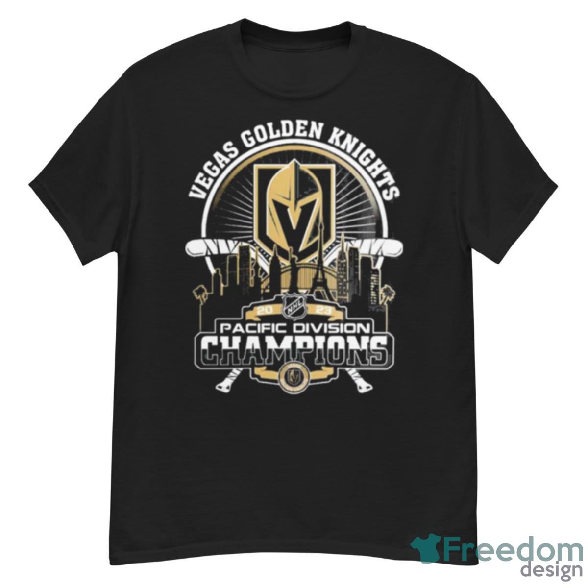 Vegas Golden Knights 2023 Pacific Division Champions City Skyline Shirt - G500 Men’s Classic T-Shirt