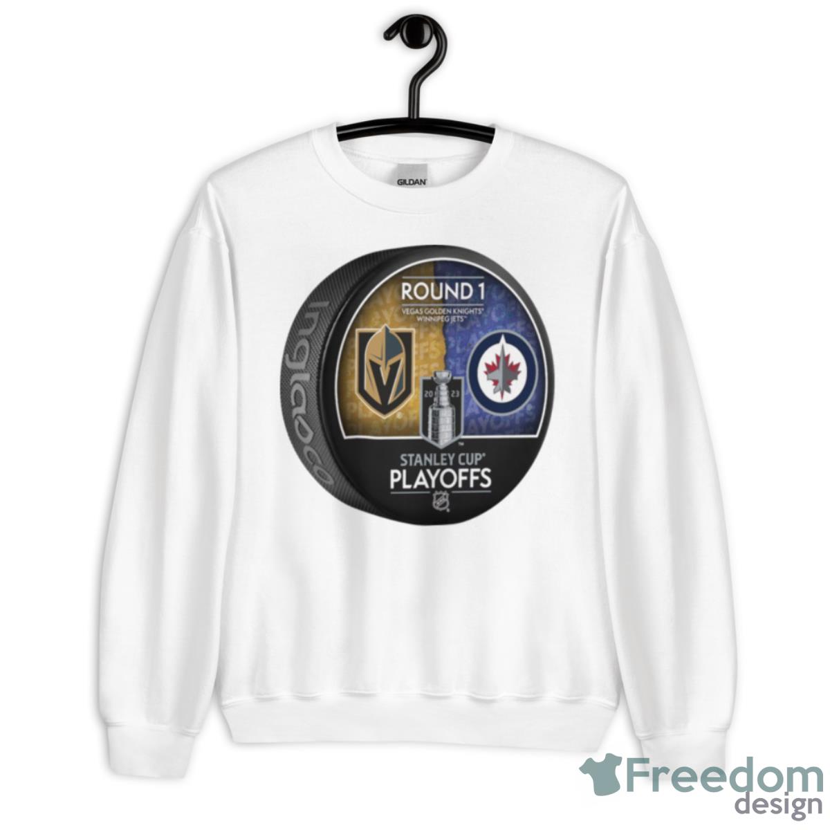 Vegas Golden Knights Vs Winnipeg Jets Inglasco 2023 Stanley Cup Playoffs Shirt - Unisex Heavy Blend Crewneck Sweatshirt