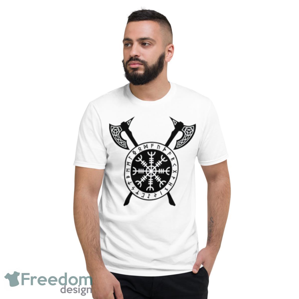 Viking Axe And Shield With Protection Rune Shirt - Short Sleeve T-Shirt