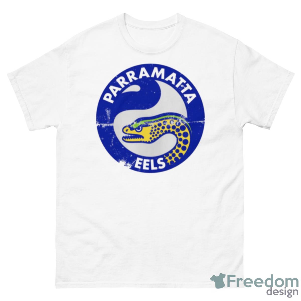 Vingtage Rugby Parramatta Eels Shirt - 500 Men’s Classic Tee Gildan