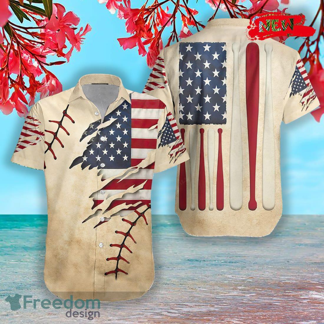 Boston Red Sox American Flag All Over Printed 3D Shirts