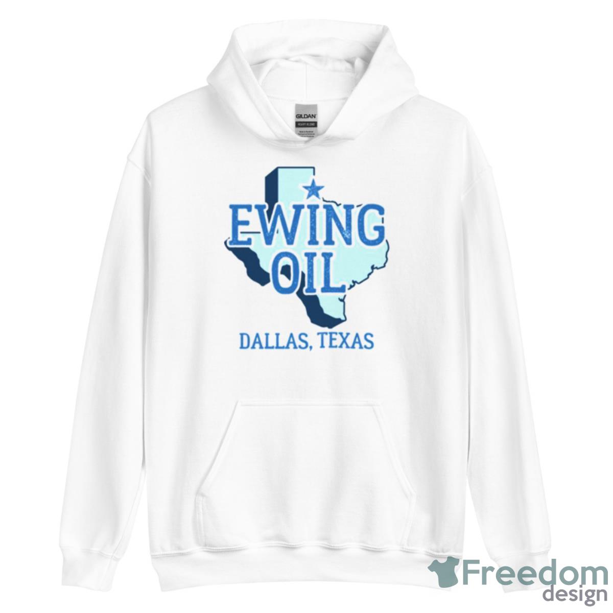 Vintage Dallas Texas Ewing Oil Shirt - Unisex Heavy Blend Hooded Sweatshirt