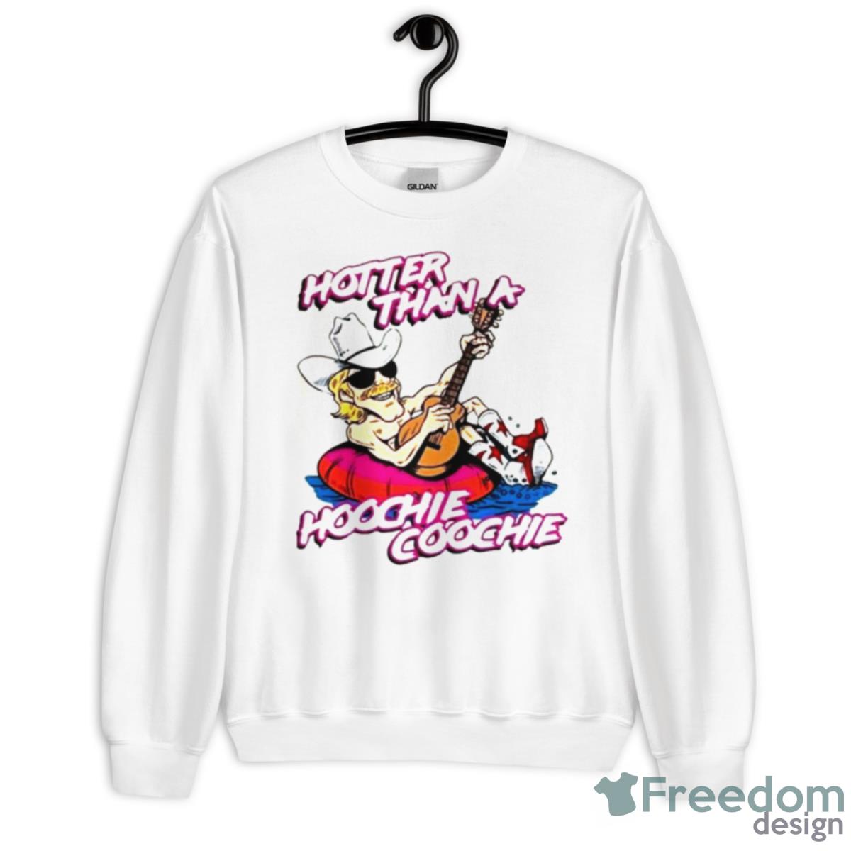 Vintage Hotter Than A Hoochie Coochie Shirt - Unisex Heavy Blend Crewneck Sweatshirt