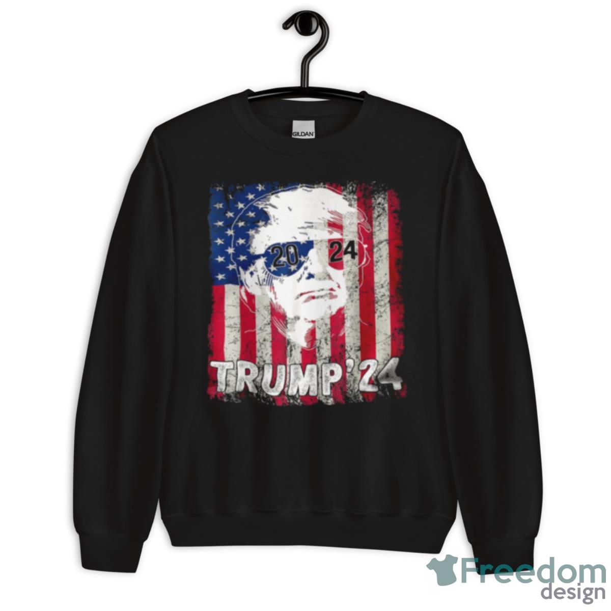 Vintage Trump 2024 Retro Donald Trump SupporShirt - Unisex Crewneck Sweatshirt