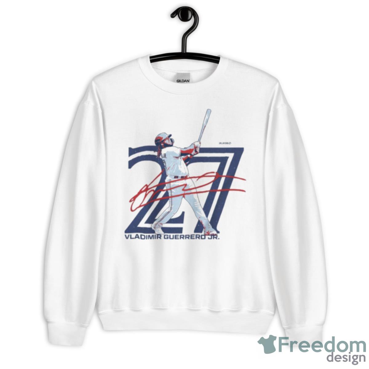 Vladimir Guerrero Jr. 27 Toronto Blue Jays Signature Shirt - Unisex Heavy Blend Crewneck Sweatshirt