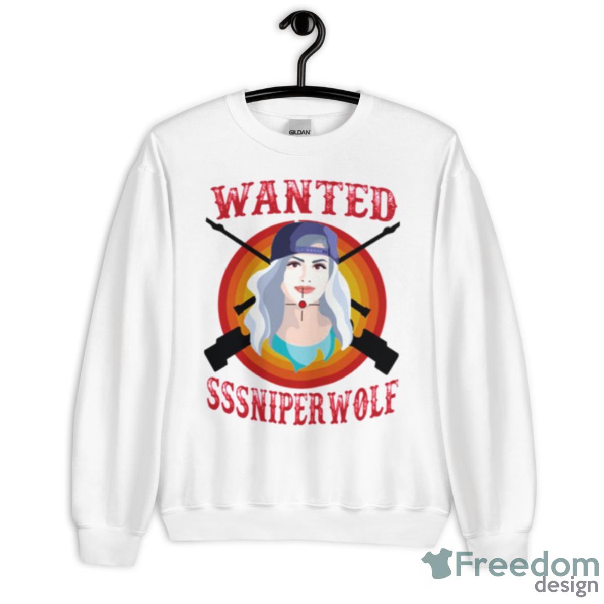 Wanted For Too Cute Sssniperwolf Sss Sniper Wolf Shirt - Unisex Heavy Blend Crewneck Sweatshirt