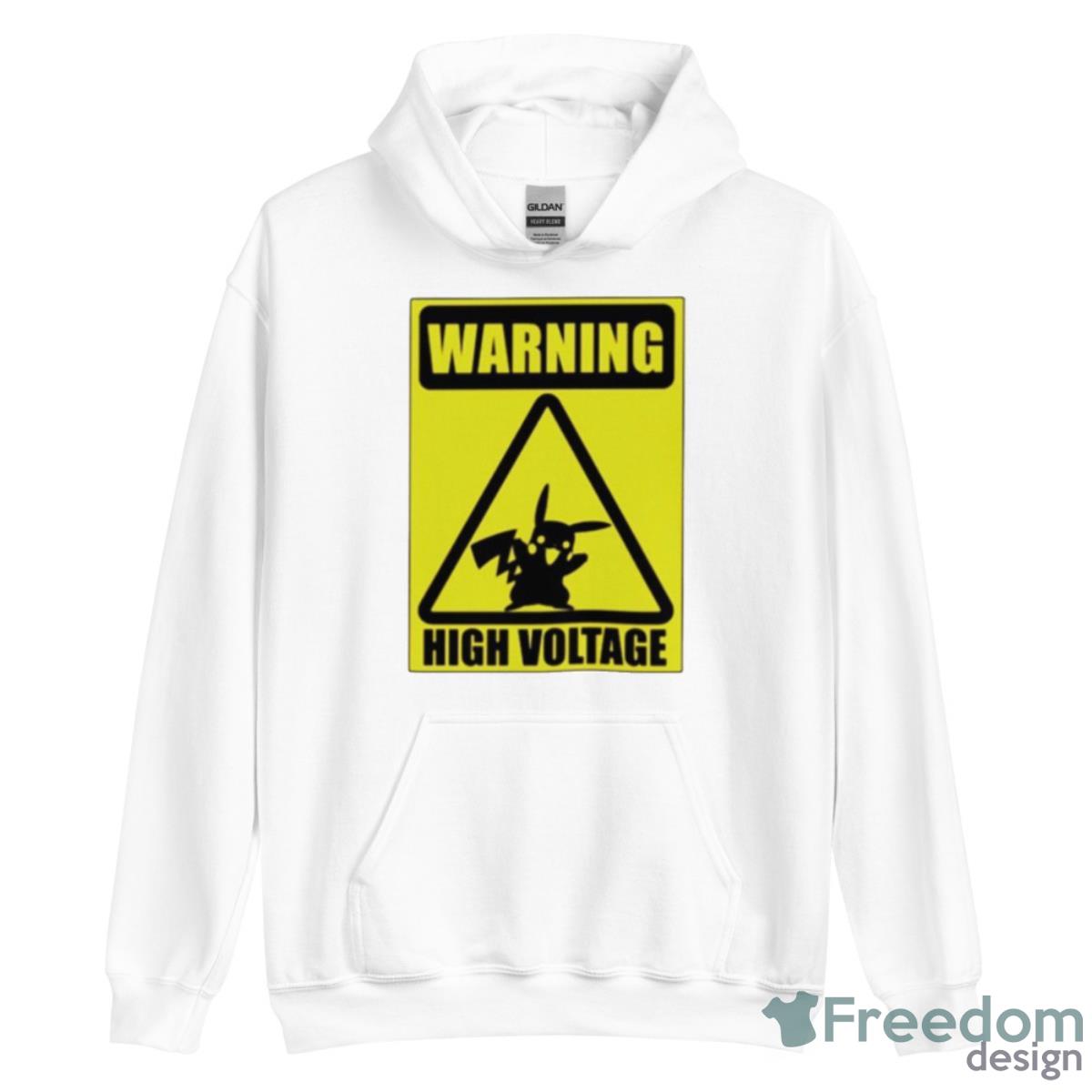 Warning High Voltage Shirt - Unisex Heavy Blend Hooded Sweatshirt