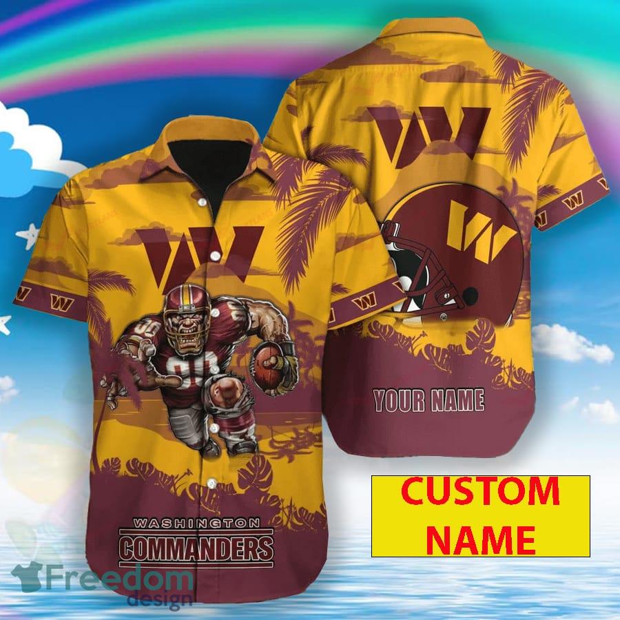 Washington Commanders 3D Hawaiian Shirt Mascot Custom Hawaiian