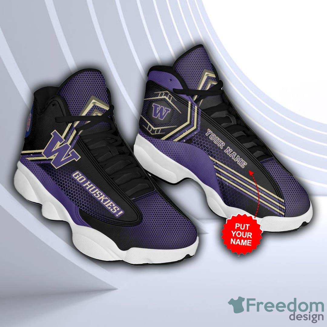 Washington Huskies Air Jordan 13 Custom Name Personalized Shoes fusion - Washington Huskies Air Jordan 13 Custom Name Personalized Shoes_2