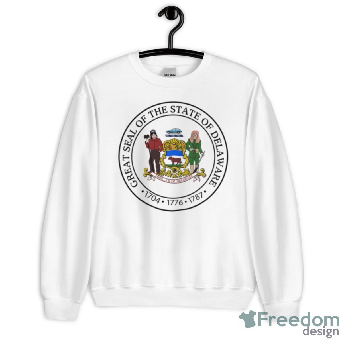 Wayne’s World Great Seal Of The State Of Delaware Shirt - Unisex Heavy Blend Crewneck Sweatshirt