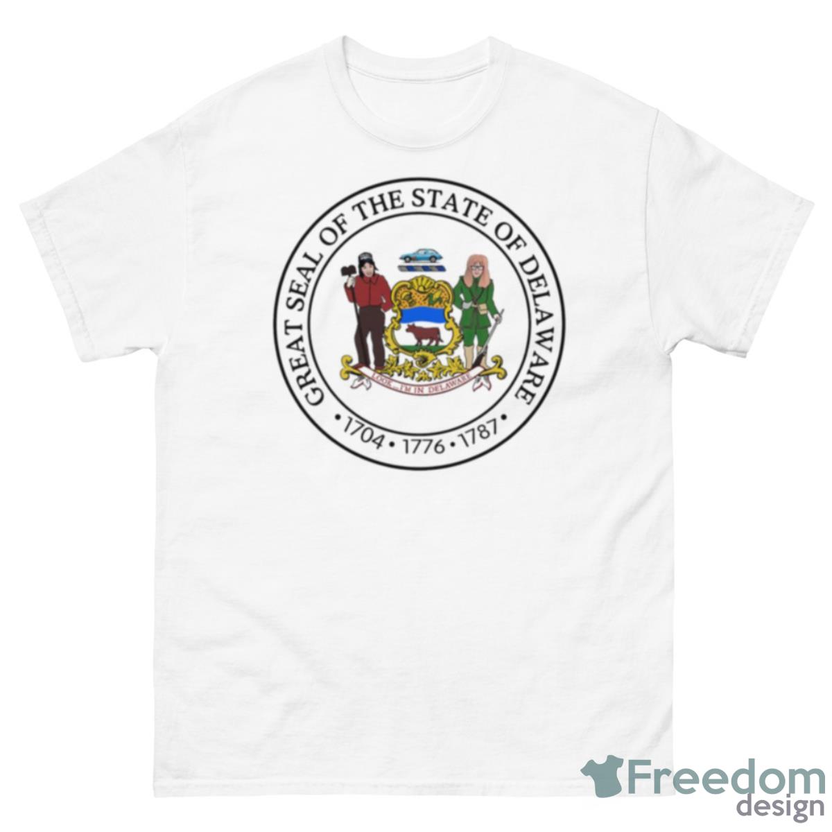 Wayne’s World Great Seal Of The State Of Delaware Shirt - 500 Men’s Classic Tee Gildan