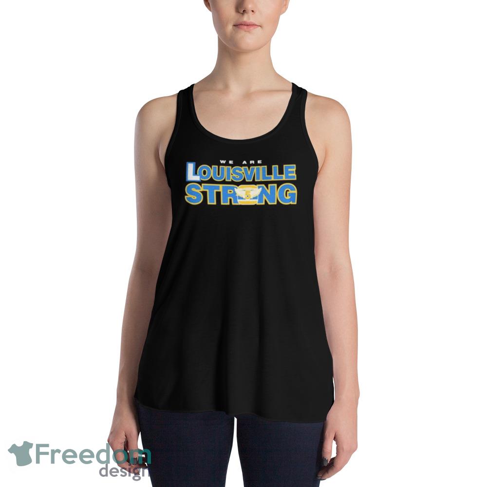 We Are Louisville Strong Graphics Black T shirts For Men And Women - 8800 Womens Flowy Racerback Tank We Are Louisville Strong Graphics Black T shirts For Men And Women - 8800 Womens Flowy Racerback Tank
