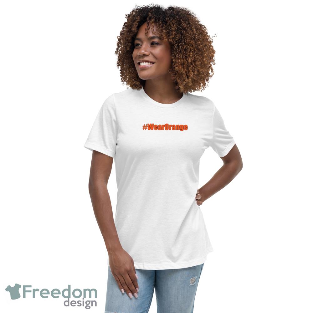 #WearOrange Stop Gun Violence Now white design new funny T shirts - 6400 Womens Relaxed Short Sleeve Jersey Tee #WearOrange Stop Gun Violence Now white design new funny T shirts - 6400 Womens Relaxed Short Sleeve Jersey Tee