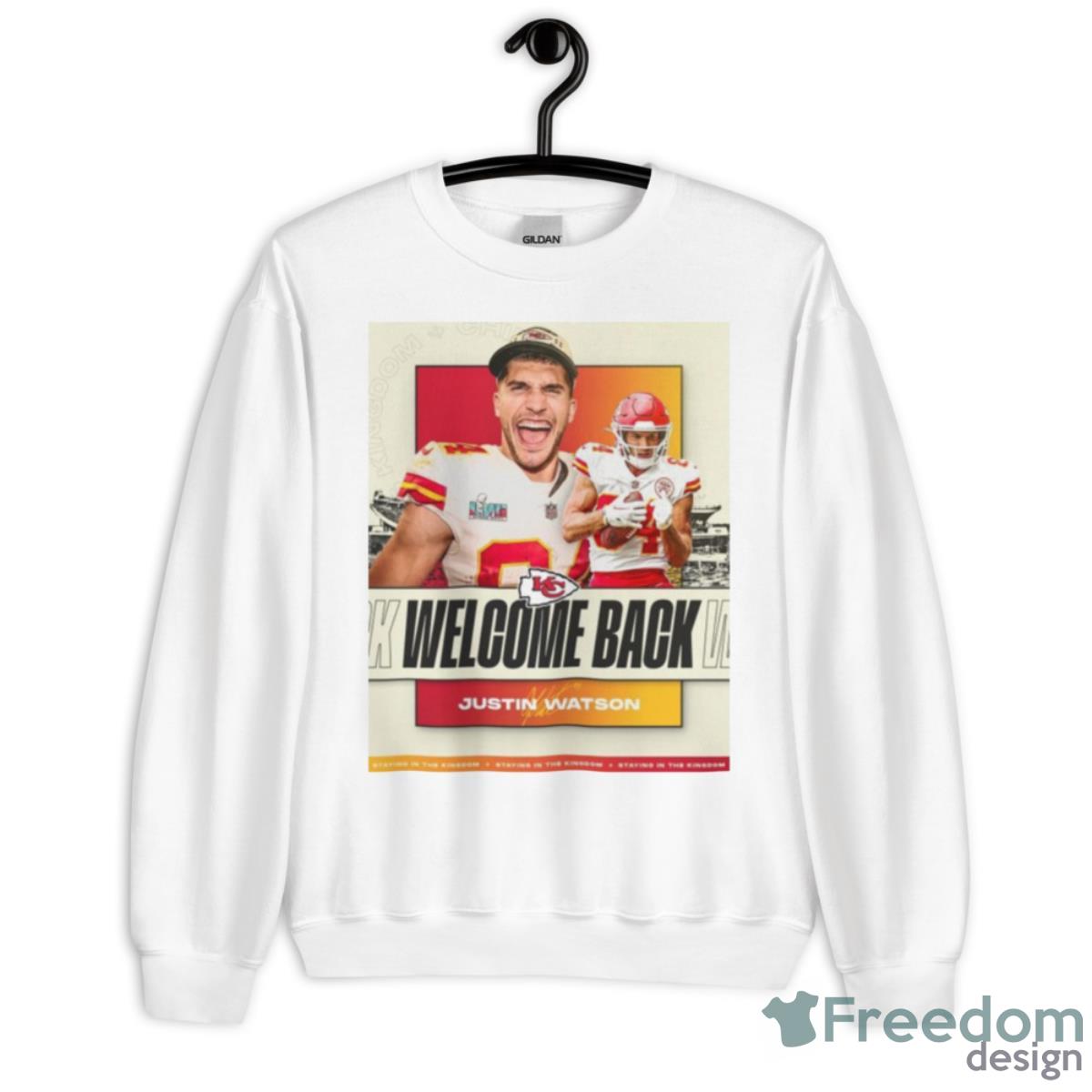 Welcome Back Justin Watson Kansas City Chiefs Shirt - Unisex Heavy Blend Crewneck Sweatshirt