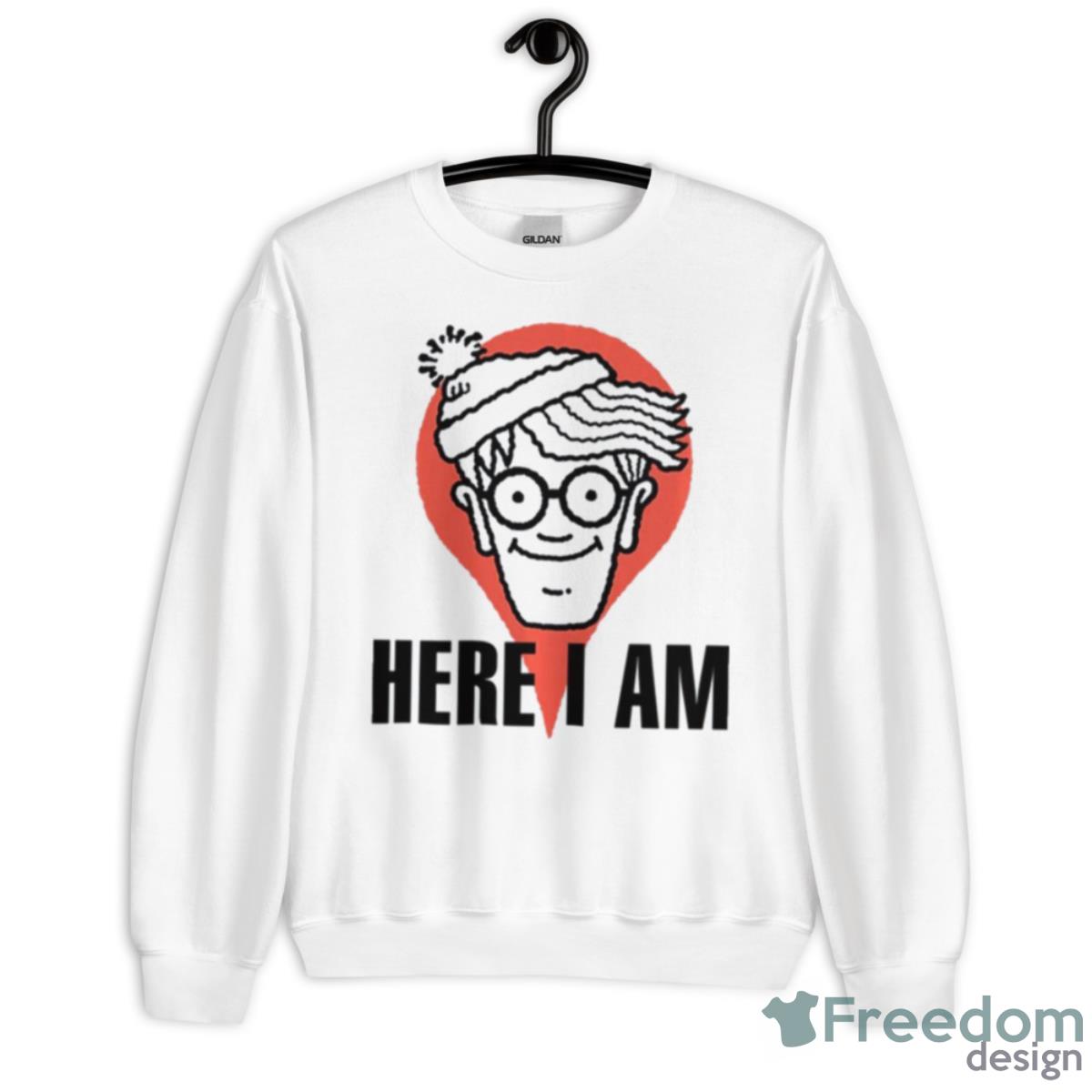 Where’s Waldo Here I Am Pocket Pullover Shirt - Unisex Heavy Blend Crewneck Sweatshirt