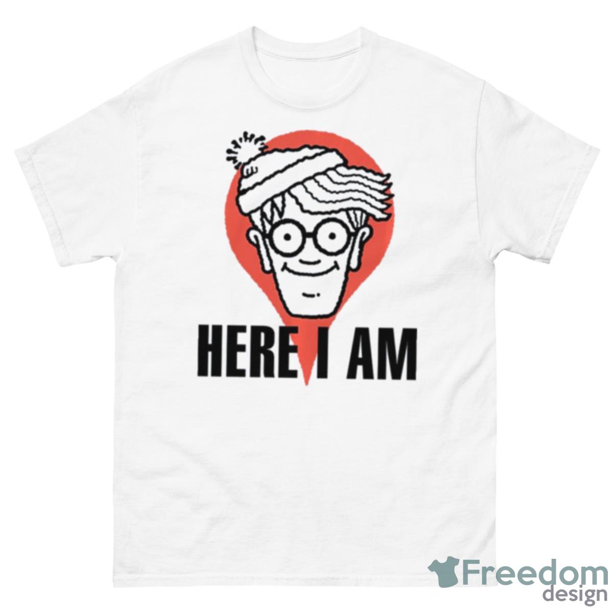 Where’s Waldo Here I Am Pocket Pullover Shirt - 500 Men’s Classic Tee Gildan