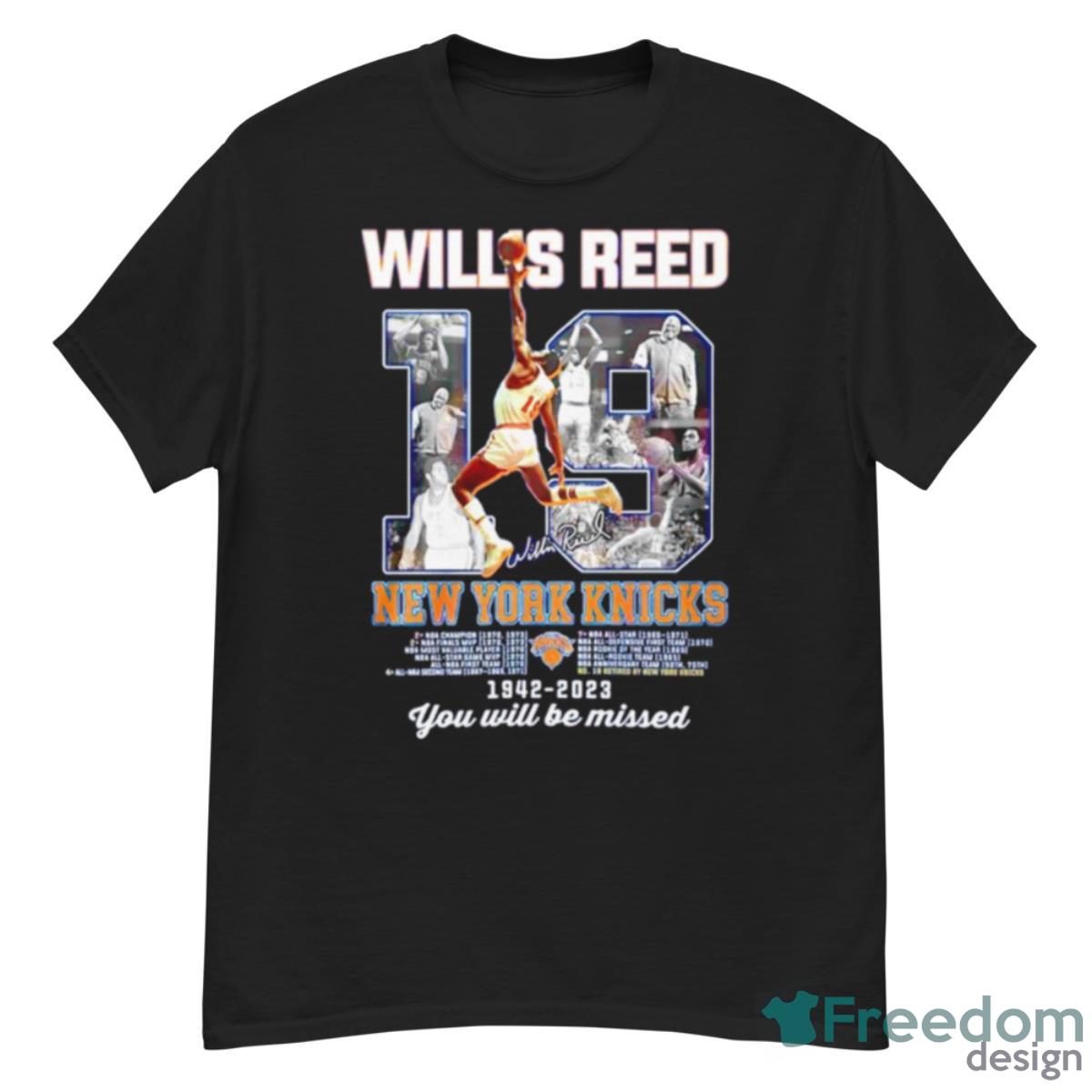 Willis Reed New York Knicks 1942  2023 You Will Be Missed Signature Shirt - G500 Men’s Classic T-Shirt