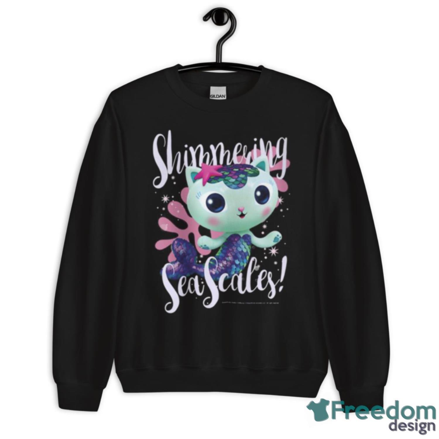 Womens Gabby’s Dollhouse Mercat Shimmering Sea Sca Shirt - Unisex Crewneck Sweatshirt