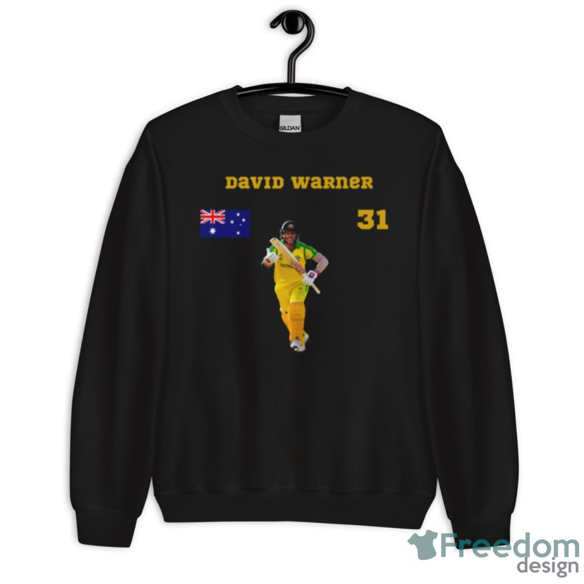 World Cup 2023 David Warner Batsman Australia Cricket T20 Shirt - Unisex Crewneck Sweatshirt