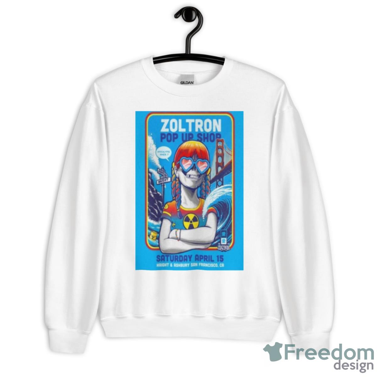 Zoltron Pop Up San Francisco CA April 15th 2023 Shirt - Unisex Heavy Blend Crewneck Sweatshirt