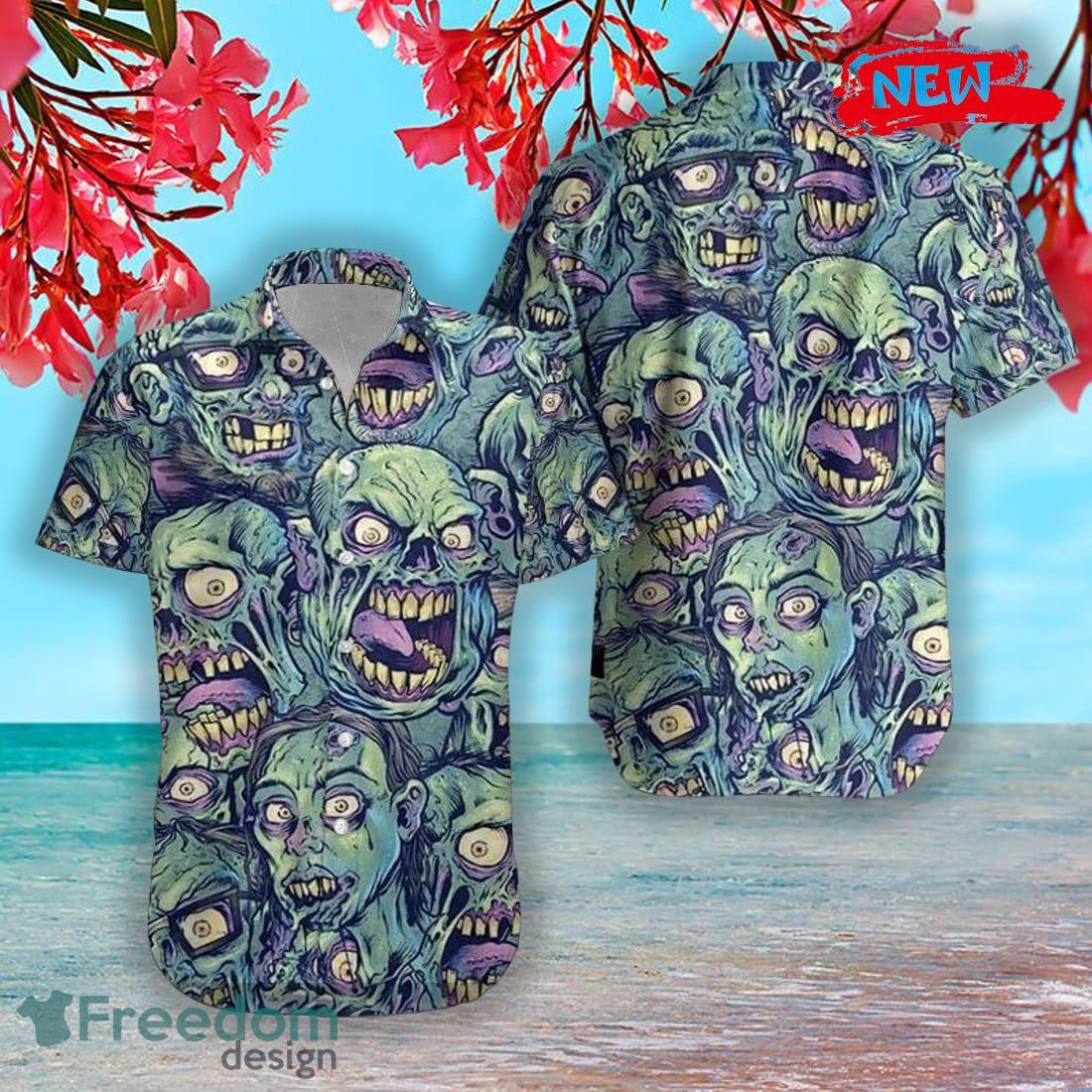 Zombie Green Awesome Design Hot Summer 3D Hawaiian Shirt For Men And Women - [NEW] Zombie Green Awesome Design Hot Summer Hawaiian Shirt and Short