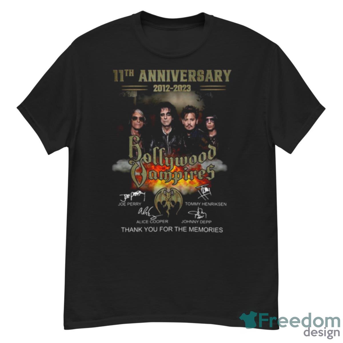 11th Anniversary 2012 2023 Hollywood Vampires Thank You For The Memories Signatures Shirt - G500 Men’s Classic T-Shirt