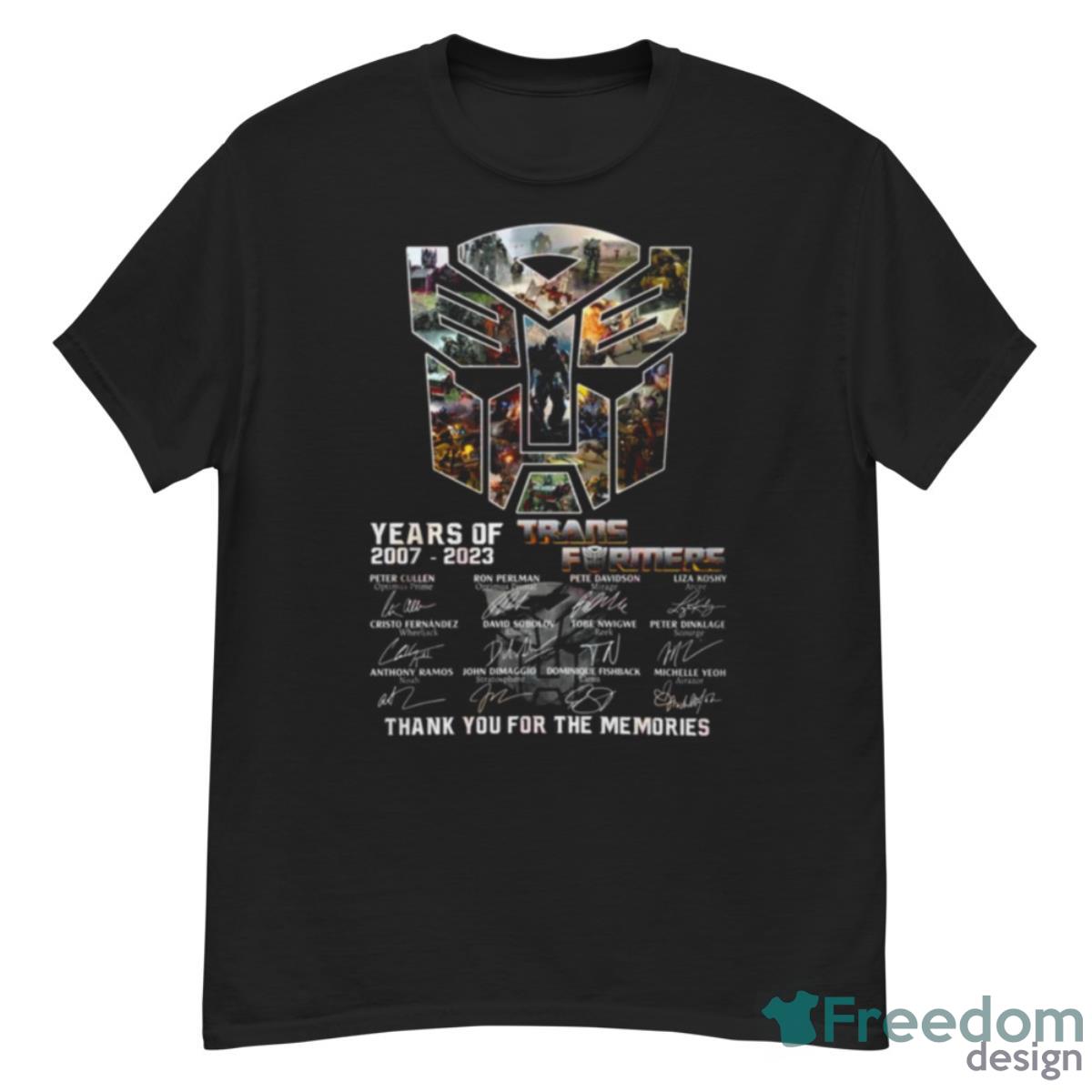 16 Years Of 2007 – 2023 Transformers Signature Thank You For The Memories T Shirt - G500 Men’s Classic T-Shirt