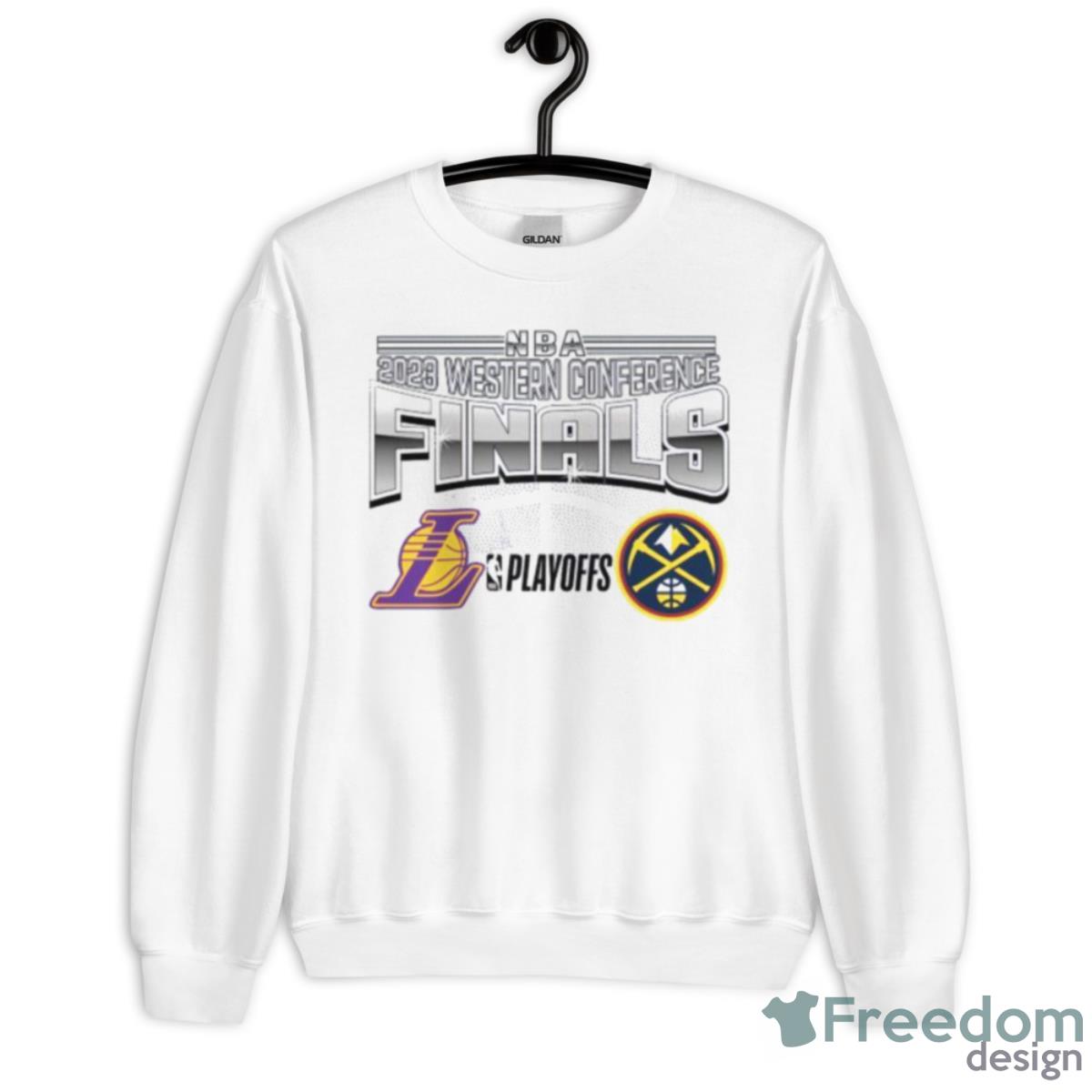 2022 – 2023 Los Angeles Lakers Vs Denver NBA Eastern Conference Finals New Era Shirt - Unisex Heavy Blend Crewneck Sweatshirt