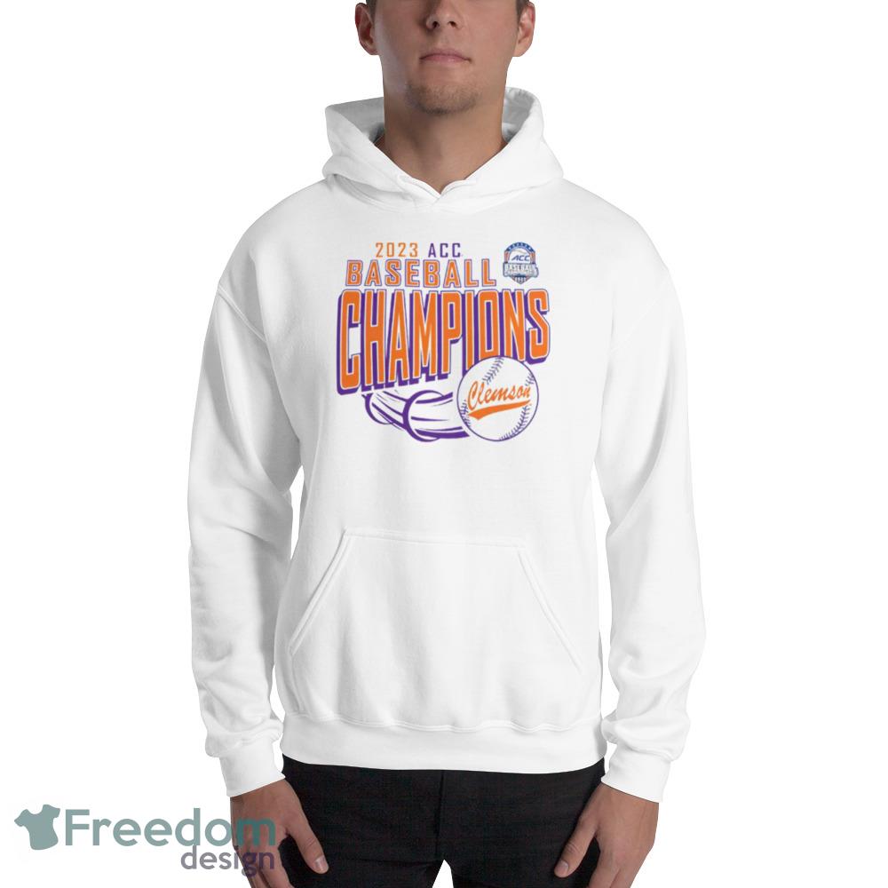 2023 ACC Baseball Champions Clemson Tigers Shirt - 18500 Unisex Heavy Blend Hooded Sweatshirt