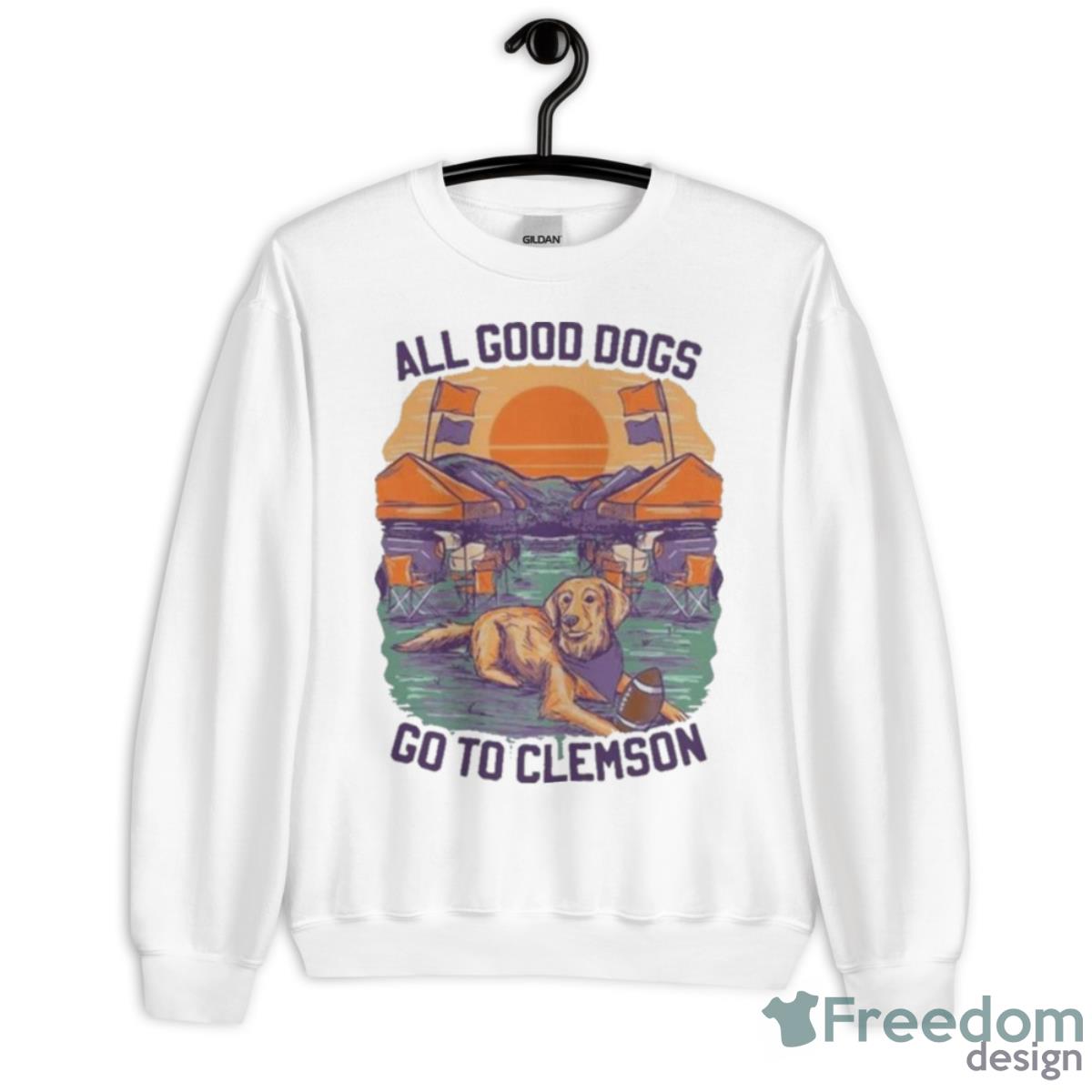 2023 All Good Dogs Go To Clemson Shirt - Unisex Heavy Blend Crewneck Sweatshirt