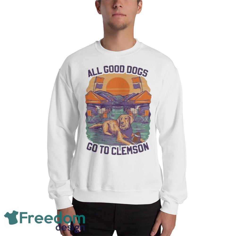 2023 All Good Dogs Go To Clemson White T Shirt - 18000 Unisex Heavy Blend Crewneck Sweatshirt