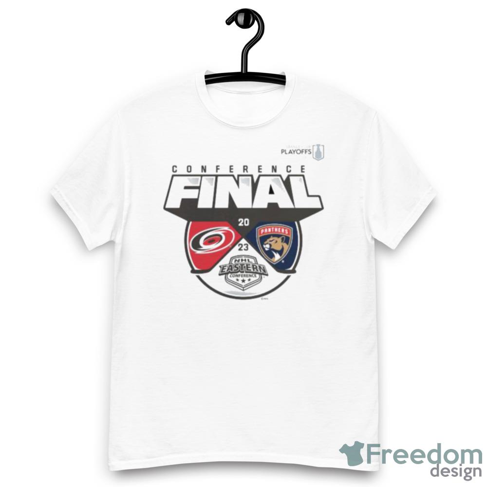 2023 Eastern Conference Final Faceoff Florida Panthers vs Carolina Hurricanes Matchup Shirt - Men’s Classic Tee Gildan 5000 2023 Eastern Conference Final Faceoff Florida Panthers vs Carolina Hurricanes Matchup Shirt - Men’s Classic Tee Gildan 5000
