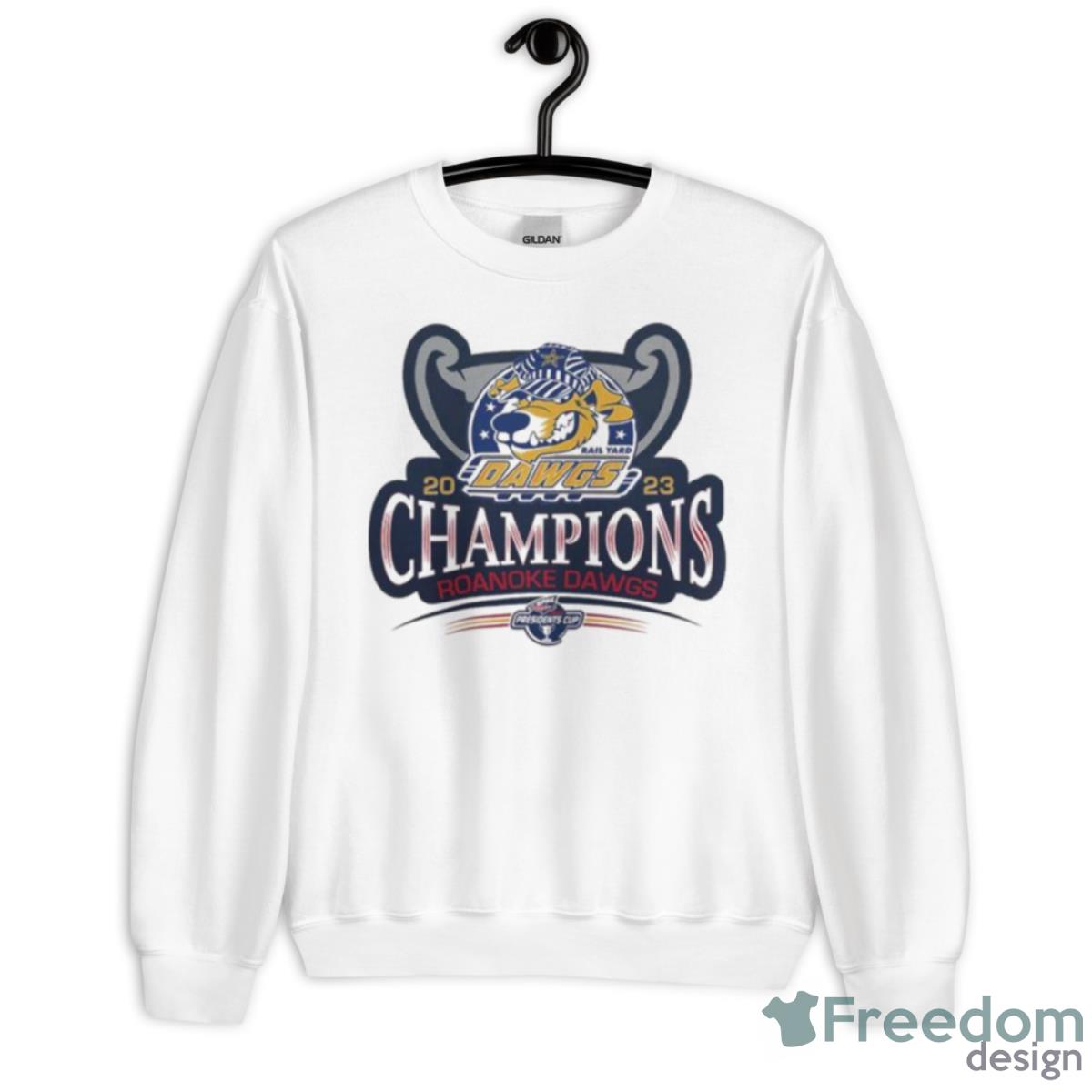 2023 SPHL President Cup Champions Roanoke Dawgs Shirt - Unisex Heavy Blend Crewneck Sweatshirt