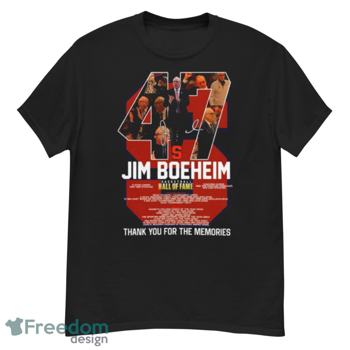 47 Jim Boeheim Basketball Hall Of Fame Thank You For The Memories 2023 Shirt - G500 Men’s Classic T-Shirt