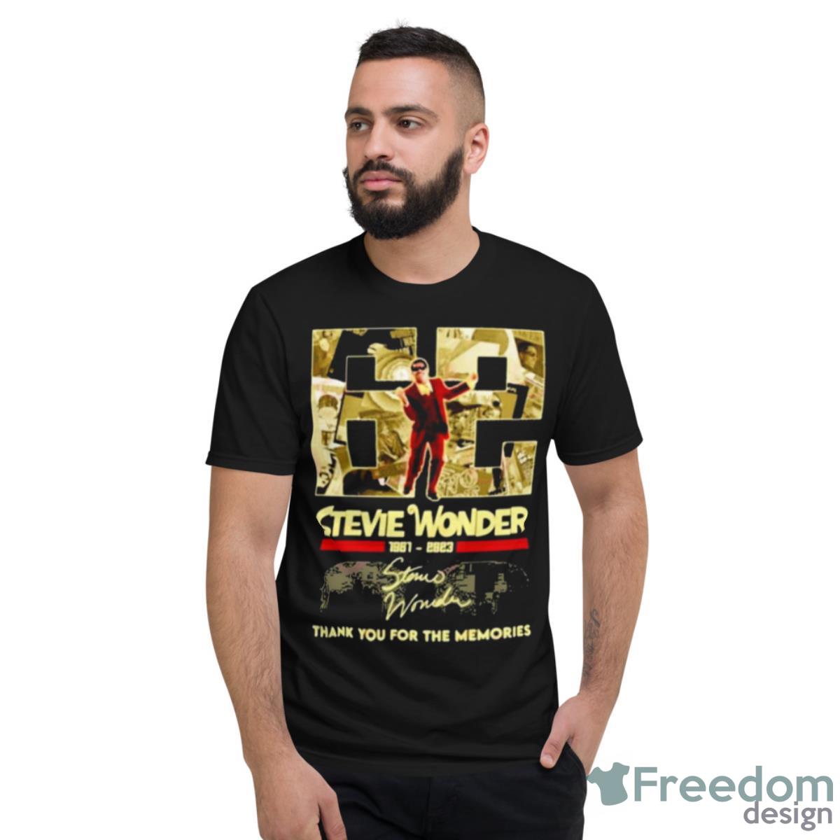 62 Years Stevie Wonder 1961 – 2023 Thank You For The Memories Shirt - Short Sleeve T-Shirt