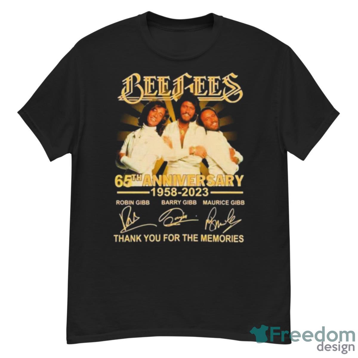 65th Anniversary 1958 2023 Robin Gibb Barry Gibb Maurice Gibb Signature Thank You For The Memories Shirt - G500 Men’s Classic T-Shirt