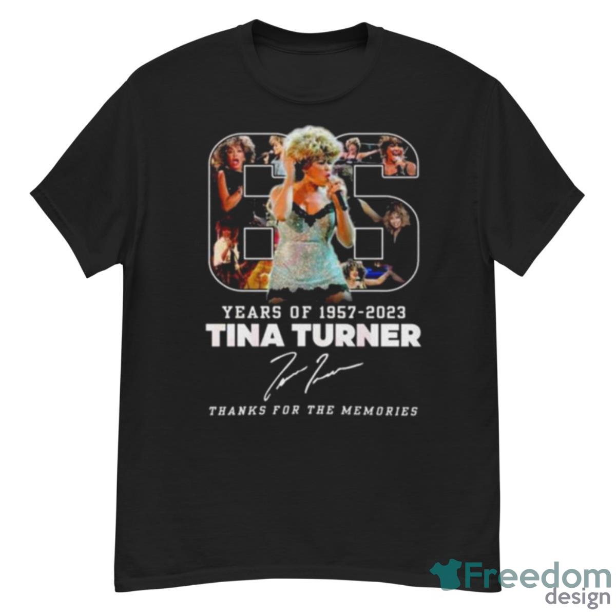 66 Years Of 1957 2023 Tina Turner Thanks For The Memories Signatures Shirt - G500 Men’s Classic T-Shirt