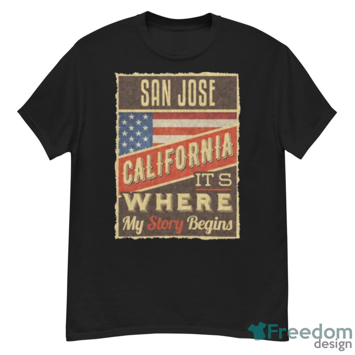 90s Retro Art San Jose California Shirt - G500 Men’s Classic T-Shirt