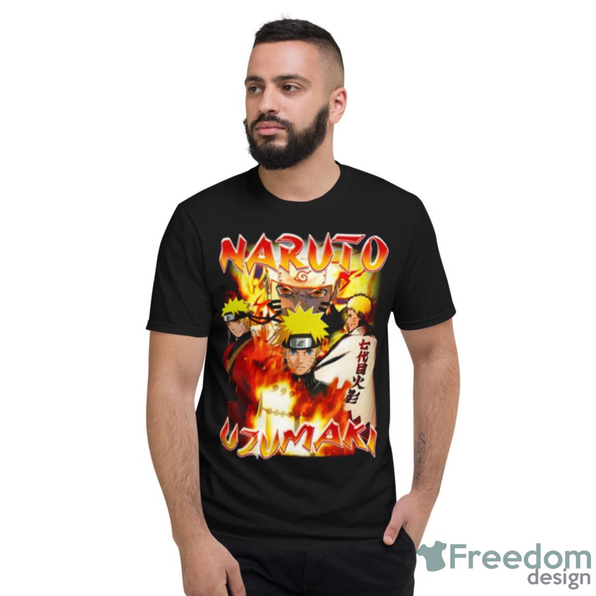 90s Vintage Art Naruto Shippuden Uzumaki Naruto Shirt - Short Sleeve T-Shirt