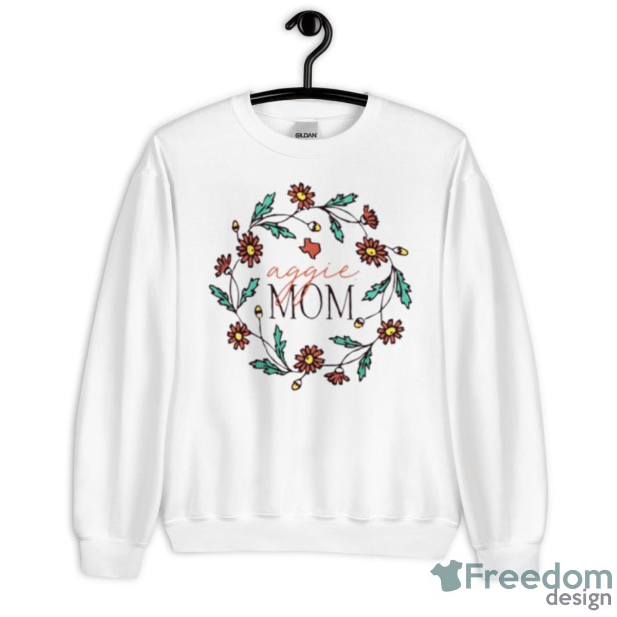 Aggie Mom Floral Shirtv - Unisex Heavy Blend Crewneck Sweatshirt