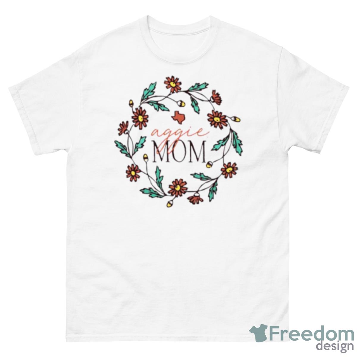 Aggie Mom Floral Shirtv - 500 Men’s Classic Tee Gildan