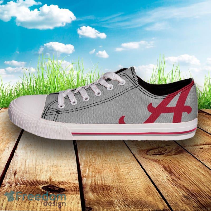Alabama Crimson Tide NCAA Men And Women Low Top Big Logo Canvas Shoes For Fans - Alabama Crimson Tide NCAA Mens Low Top Big Logo Canvas Shoes_2