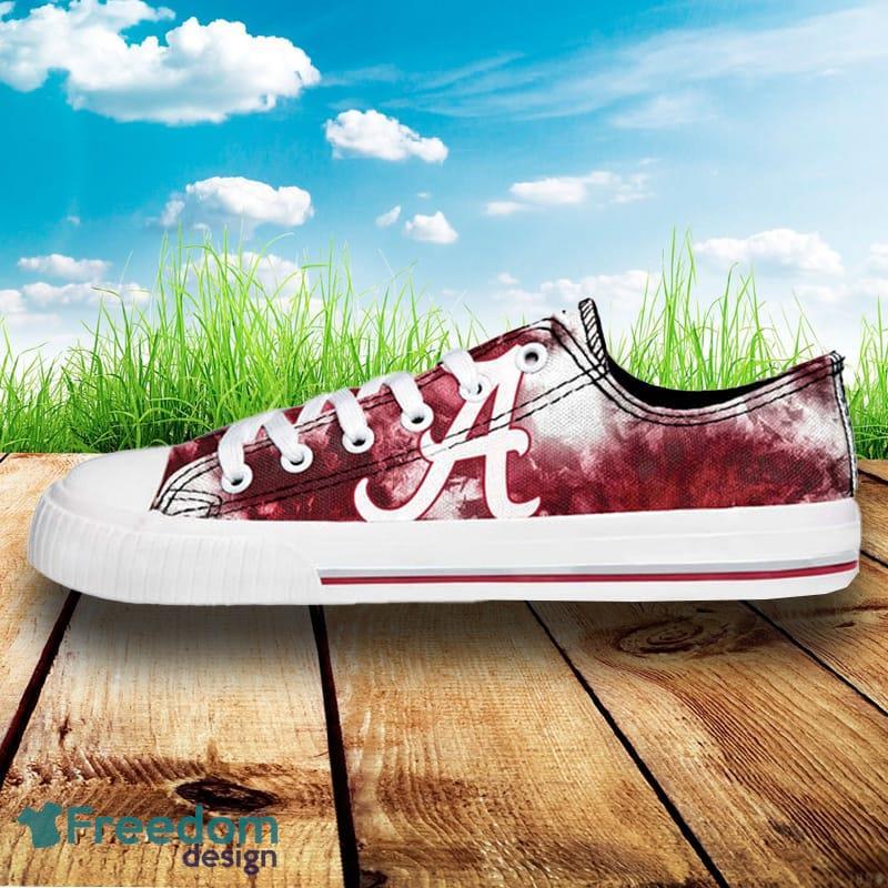 Alabama Crimson Tide NCAA Men And Women Low Top Tie-Dye Canvas Shoe For Fans - Alabama Crimson Tide NCAA Womens Low Top Tie-Dye Canvas Shoe_2