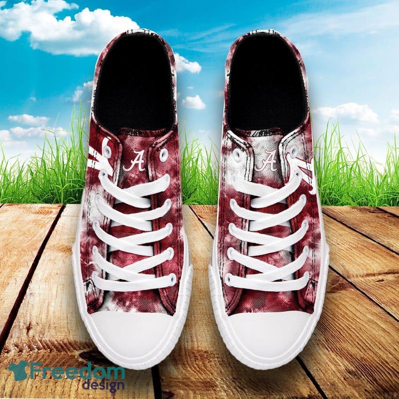 Alabama Crimson Tide NCAA Men And Women Low Top Tie-Dye Canvas Shoe For Fans - Alabama Crimson Tide NCAA Womens Low Top Tie-Dye Canvas Shoe_3 Alabama Crimson Tide NCAA Men And Women Low Top Tie-Dye Canvas Shoe For Fans - Alabama Crimson Tide NCAA Womens Low Top Tie-Dye Canvas Shoe_3