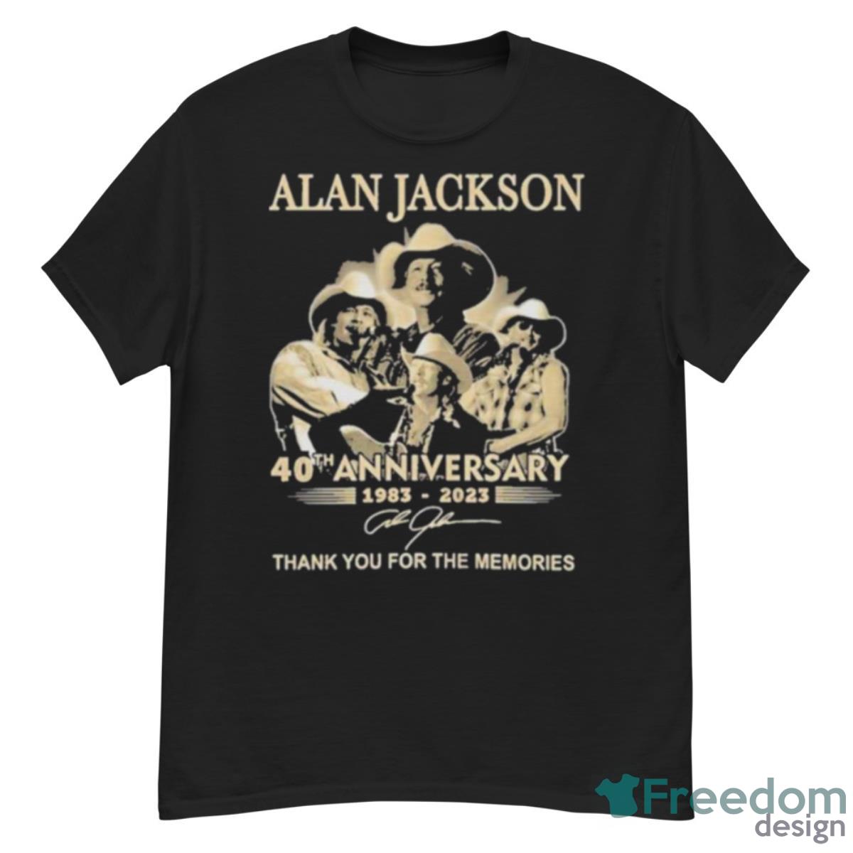 Alan Jackson 40th Anniversary 1983 2023 Signatur Thank You For The Memories Shirt - G500 Men’s Classic T-Shirt