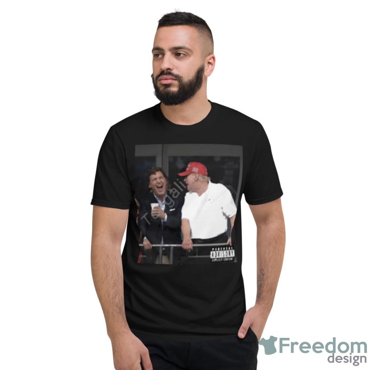 Alx Wearing Tucker Carlson And Trump Shirt - Short Sleeve T-Shirt