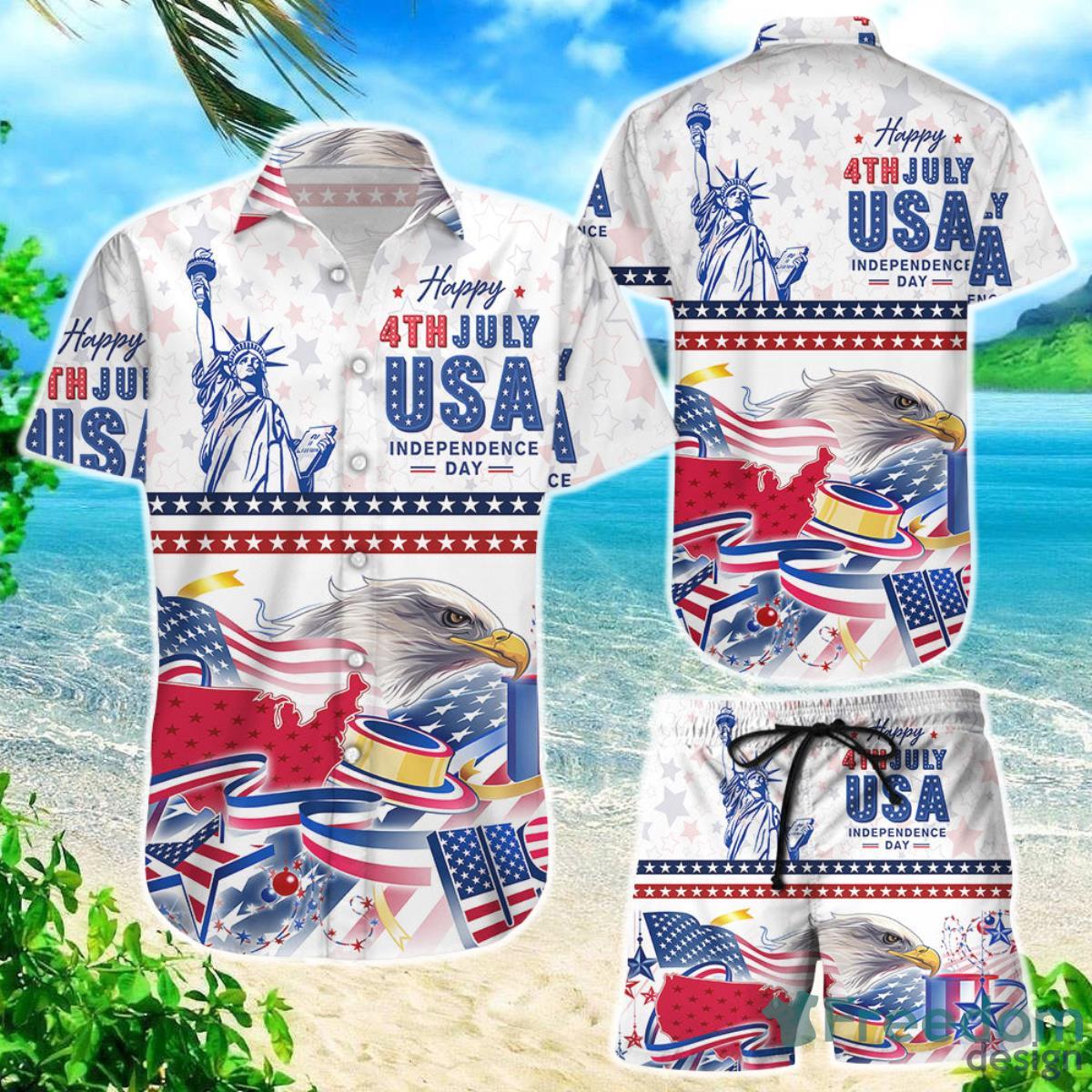 American Eagle Hawaiian Shirts Happy 4Th July Usa Independence Day 4Th Of July Gift Ideas Product Photo 1