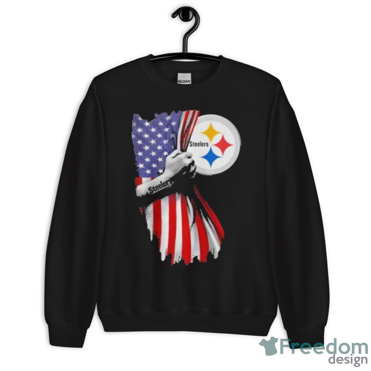 American Flag Pittsburgh Steelers Shirt - Freedomdesign