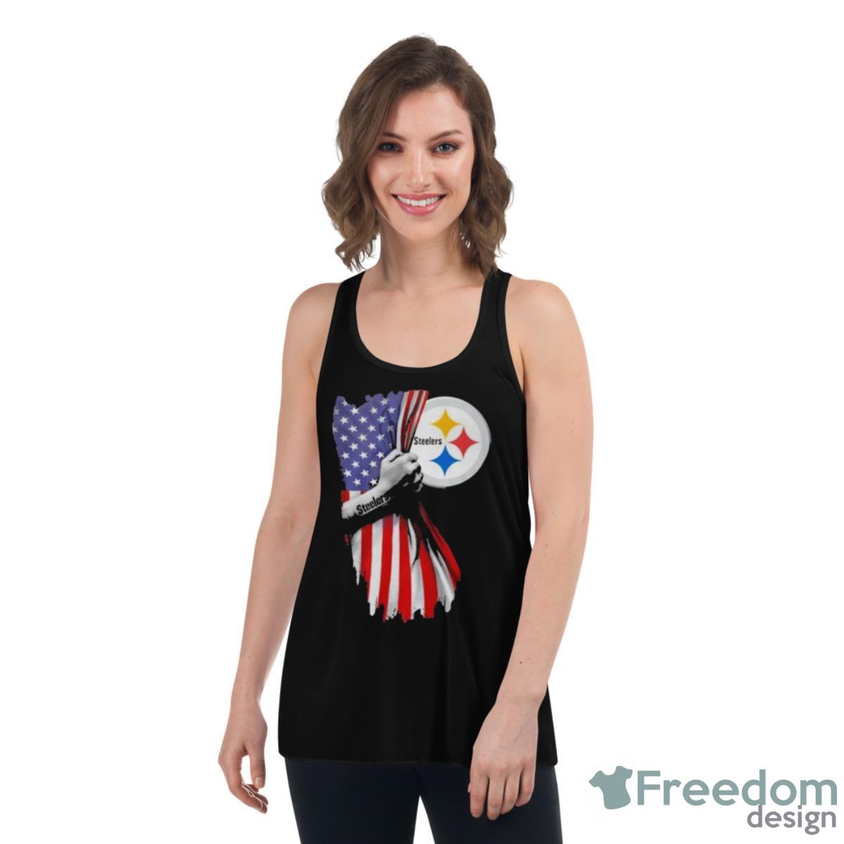 Shirts  Best Dad Ever Pittsburgh Steelers American Flag Version